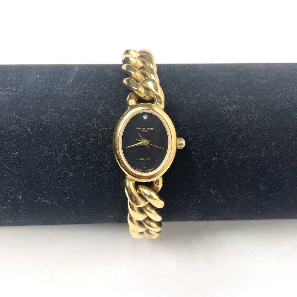 Charles Hubert Paris Vintage Quartz Japanese Movement Gold Tone Watch